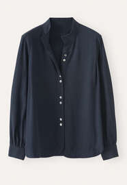 Funnel-neck blouse, Midnight, webstill