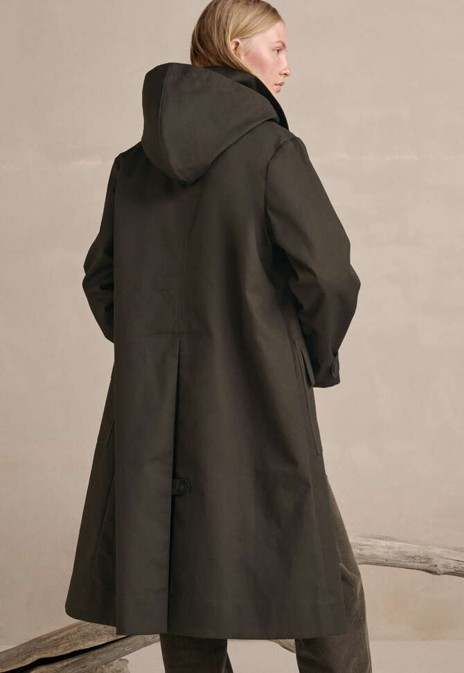 Hooded trench coat, Fir, completeTheLook