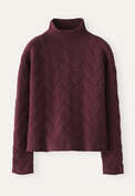 Cable sweater, Maroon, webstill