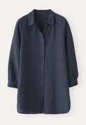 Deep side-split shirt, Midnight, webstill