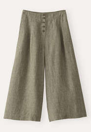 Pleat-front culottes, Dark olive, webstill