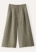 Pleat-front culottes, Dark olive, webstill