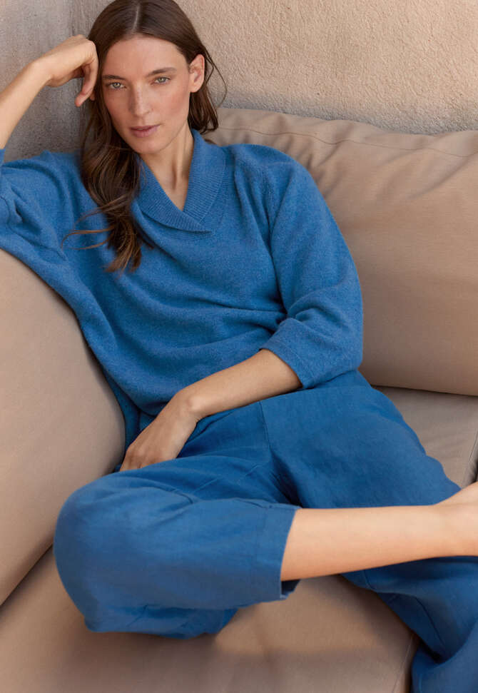 Cropped trousers, Azure, completeTheLook