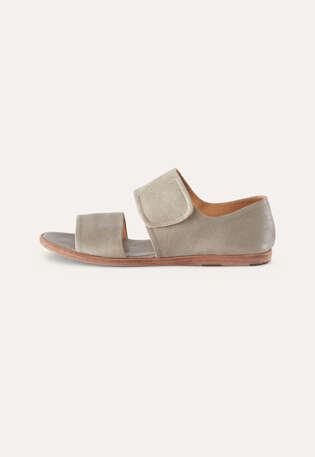 Velcro-strap sandals, Grey olive, webstill