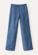 Relaxed straight-leg trousers, Indigo, webstill