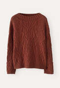 Cable-stitch sweater, Red chilli, webstill