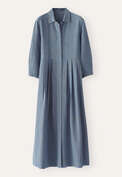 Gingham checked dress, Blue gold, webstill