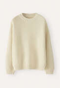 Moss-stitch sweater, Parchment, webstill