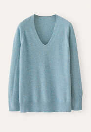 V-neck sweater, Aqua, webstill