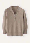Collared sweater, Brown fawn, webstill