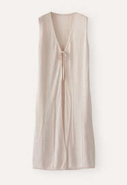 Long knitted waistcoat, Pearl, webstill