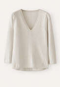 V-neck sweater, Grey pearl, webstill