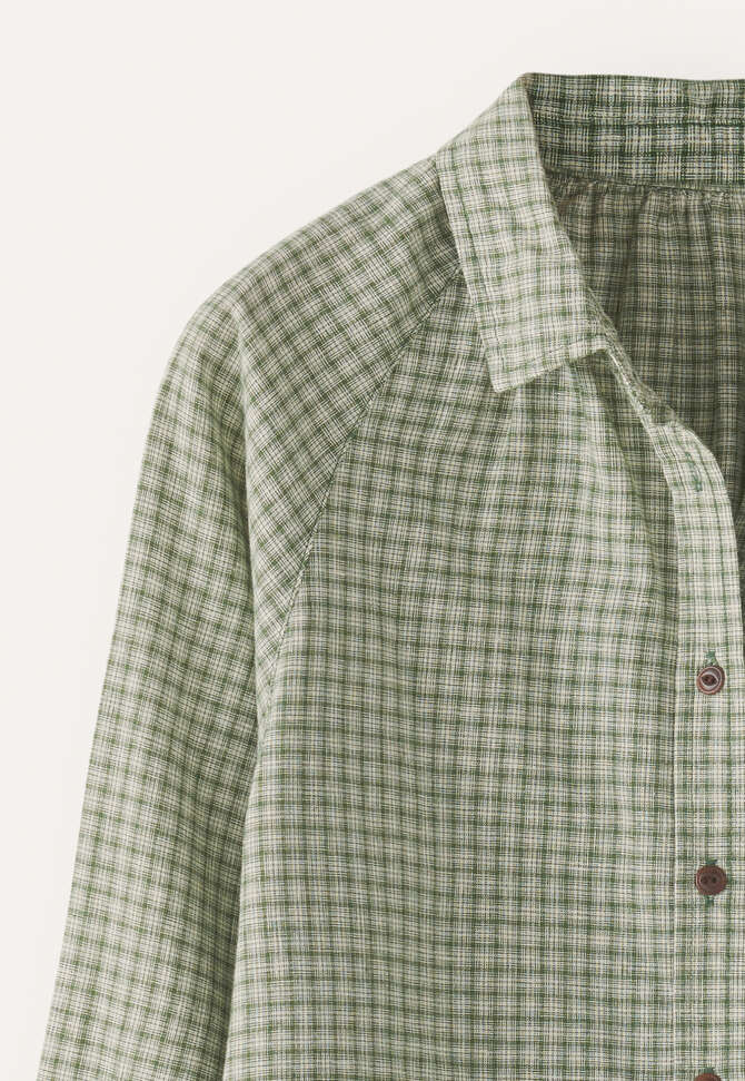 Checked shirt, Forest cream, completeTheLook