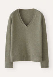 V-neck sweater, Dried sage, webstill