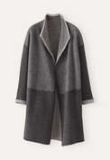 Funnel-neck coat, Grey fawn, webstill