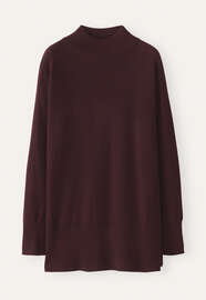 Funnel-neck sweater, Blackberry, webstill