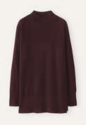 Funnel-neck sweater, Blackberry, webstill