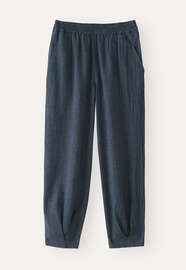 Crinkle tapered trousers, Dark indigo, webstill