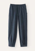 Crinkle tapered trousers, Dark indigo, webstill