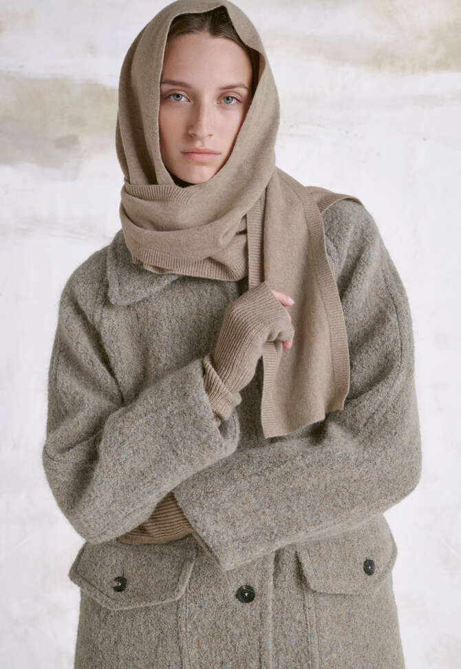 Raglan-sleeve coat, Grey fawn, completeTheLook