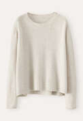Round-neck sweater, Grey pearl, webstill
