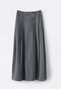 Pleated skirt, Grey denim, webstill