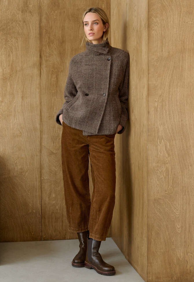 Check jacket, Dark taupe, completeTheLook