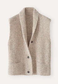 Shawl-collar cardigan, Shell grey, webstill