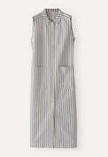 Sleeveless striped dress, Denim stone, webstill