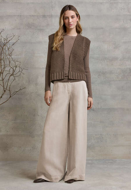 Wide-leg trousers, Pale mink, completeTheLook