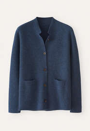 Knitted jacket, Petrol blue, webstill