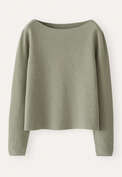 Boat-neck sweater, Sage, webstill