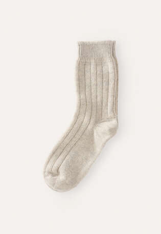 Ribbed socks, Soft grey, webstill