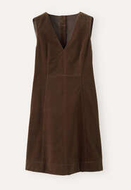 Velvet sleeveless dress, Chocolate, webstill