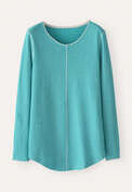 Striped top, Turquoise white, webstill