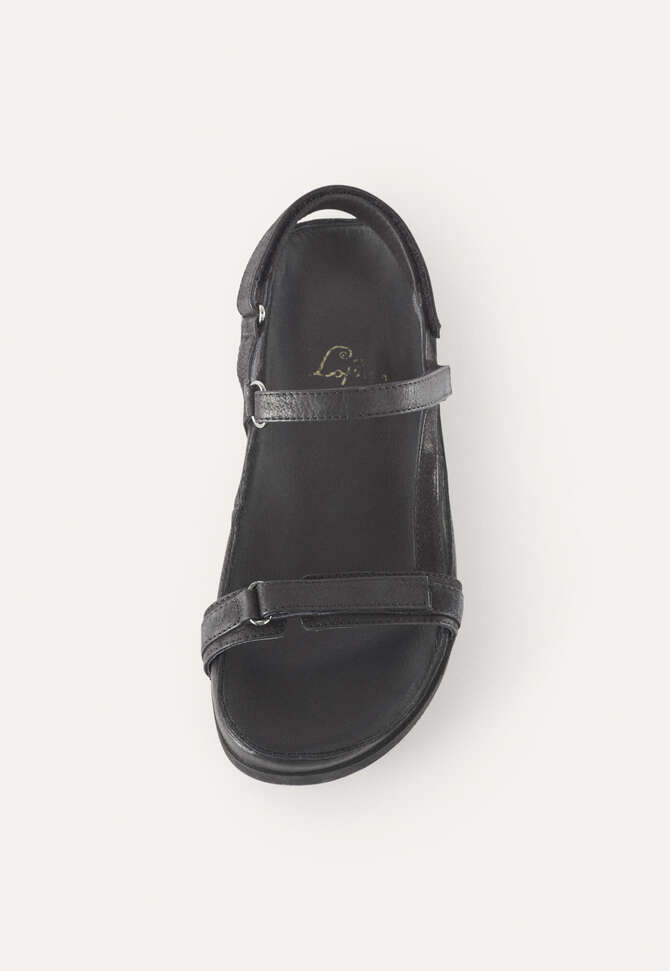 Velcro-strap sandals, Black, completeTheLook