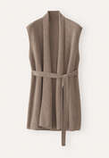 Rib-stitch cardigan, Latte, webstill