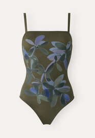 Printed swimsuit, Khaki, webstill