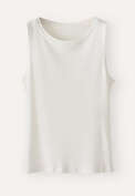 High-neck vest, Ecru, webstill