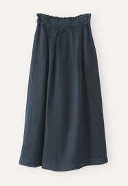 Pleat-detail skirt, Midnight, webstill