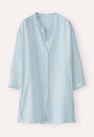 Long side-button shirt, Pale chambray, webstill