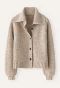 Funnel-neck cardigan, Shell grey, webstill