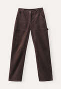 Carpenter trousers, Fig brown, webstill