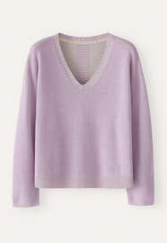 V-neck sweater, Pink lilac, webstill