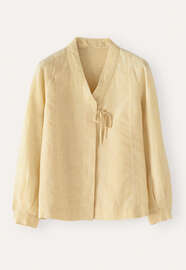 Kimono-style shirt, Pastel yellow, webstill