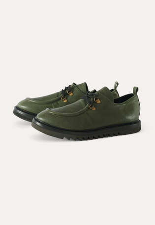 Lace-up shoes, Bottle green, webstill