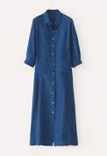 Button-front maxi-dress, Blue ink, webstill