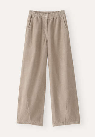 Hemp cotton & yak cord trousers, Oatmeal, webstill