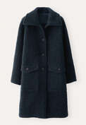Raglan-sleeve coat, Blue black, webstill
