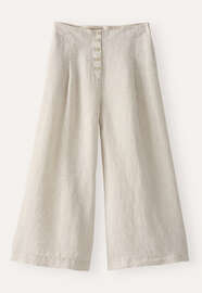 Pleat-front culottes, Pale natural, webstill